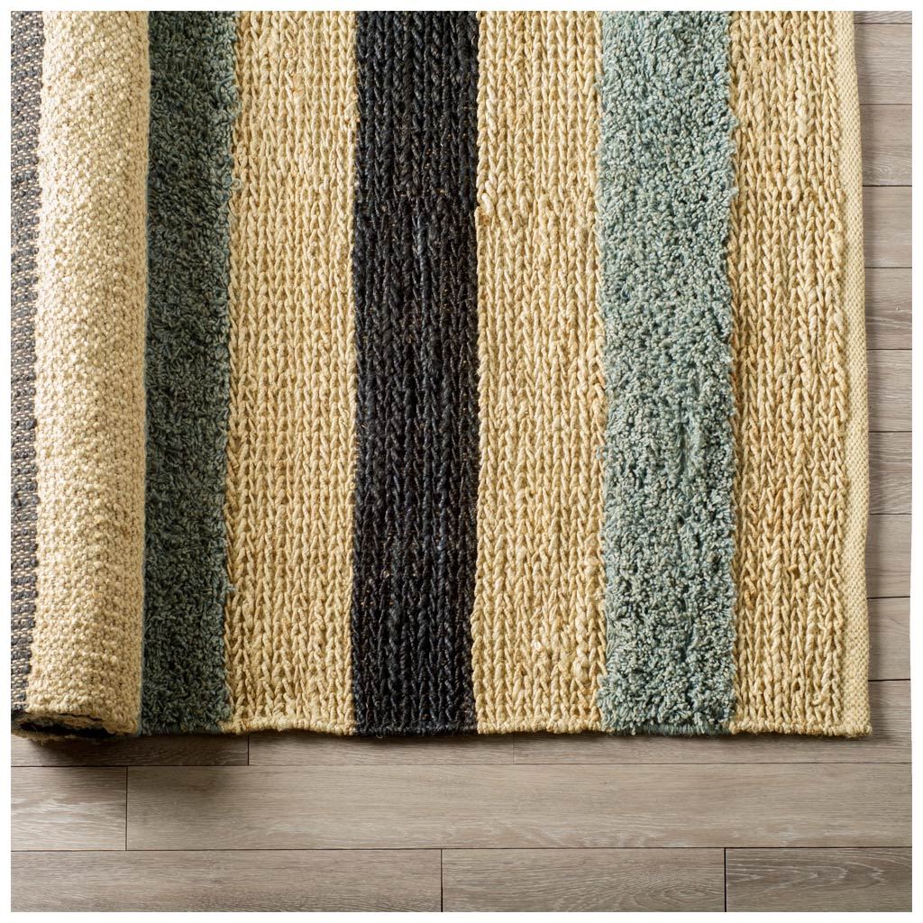 Dolman handwoven multi-coloured jute dhurrie rug