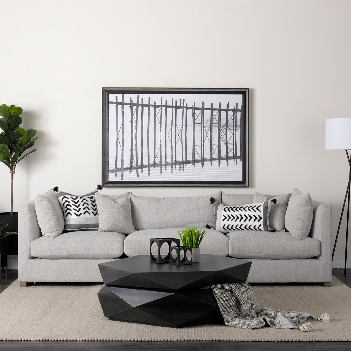 Arreto 48" Hexagonal Storage Coffee Table