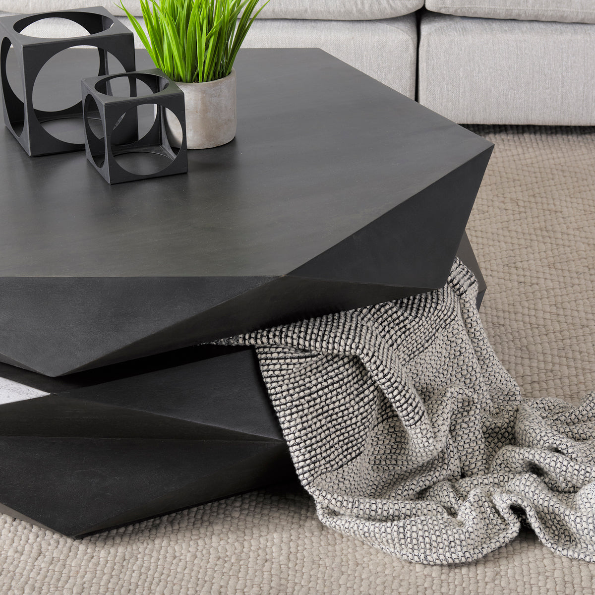 Arreto 48" Hexagonal Storage Coffee Table