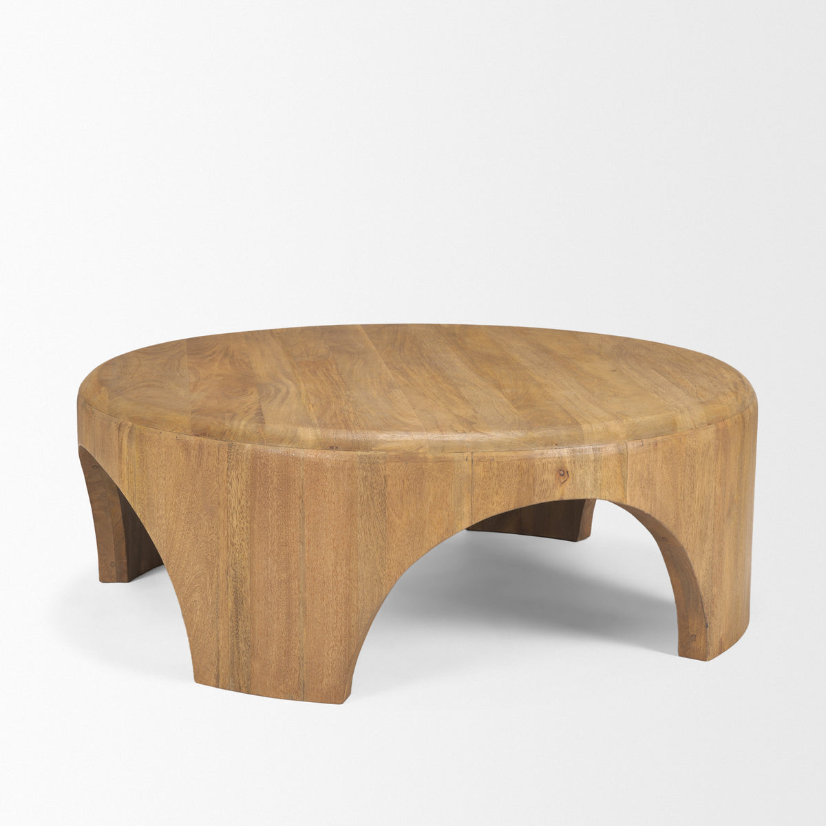 Shima round coffee table, low view