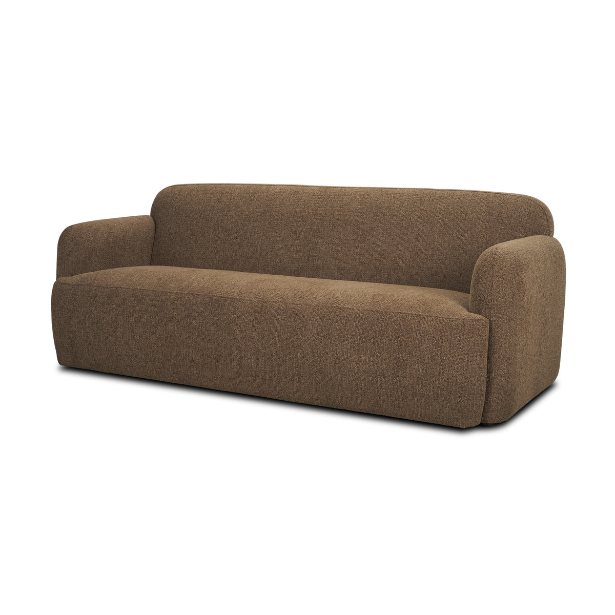 Saga 3-seater sofa in textured brown plush