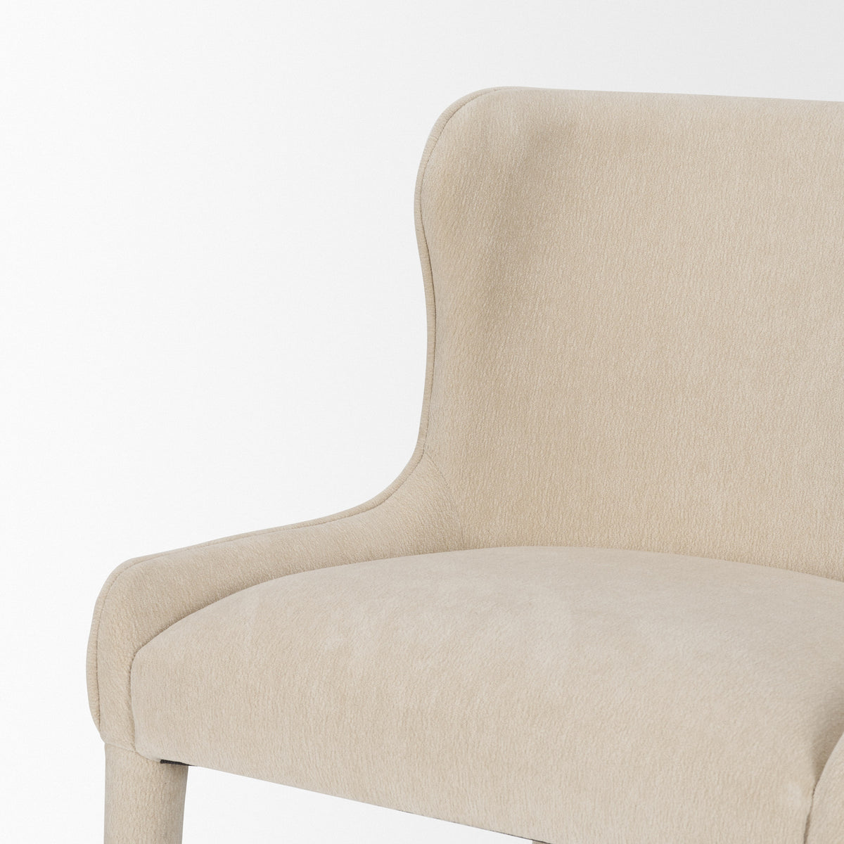 Nolan cream chenille, seat detail