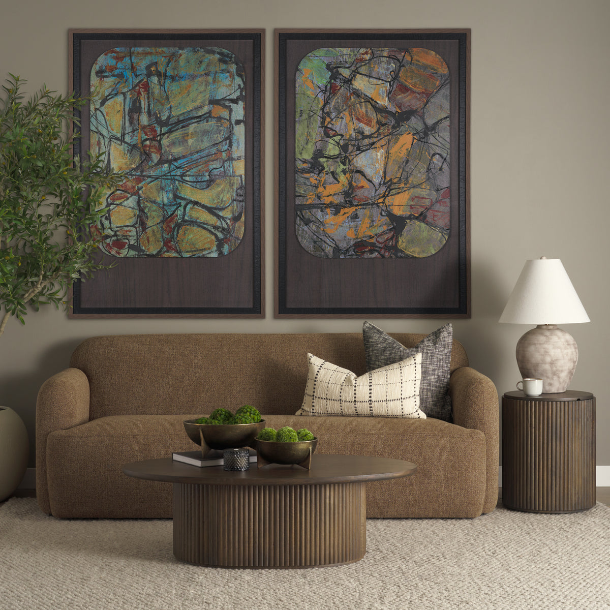 Saga sofa brown lifestyle