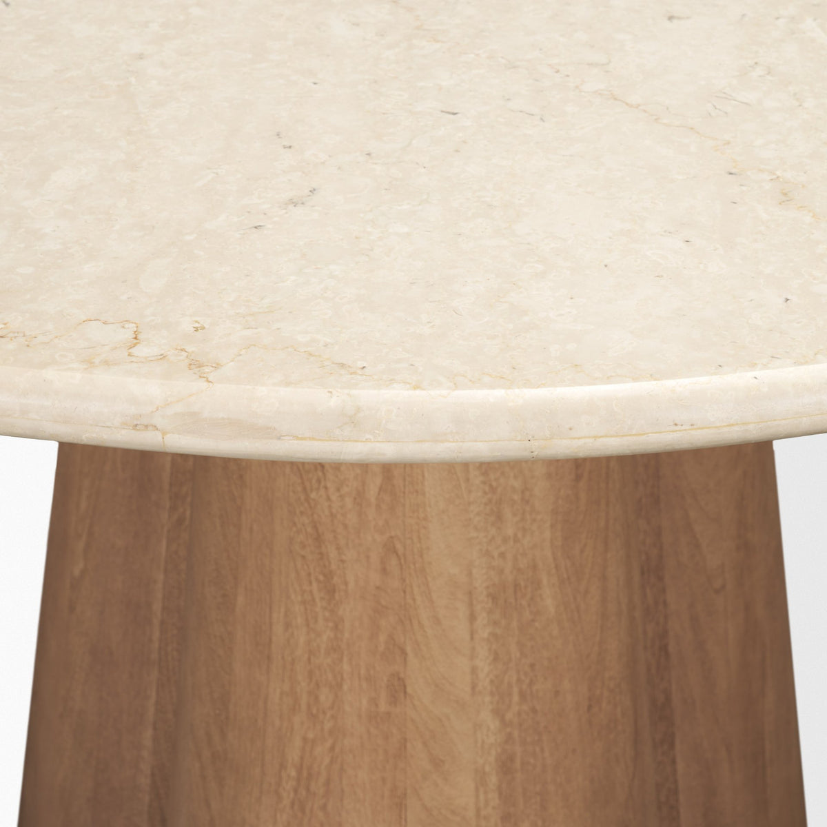 Marilyn Botticino dining table, pedestal detail
