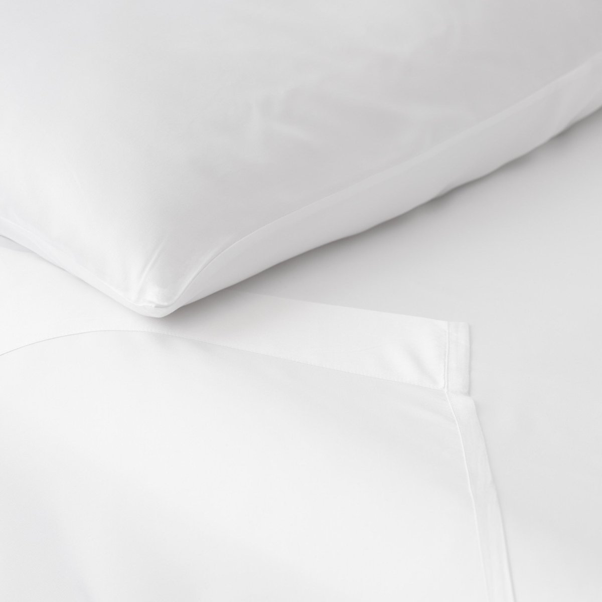 100% Organic Bamboo Bedsheet Set (4 Piece) (Cloud / White) 400TC - EarthLoom