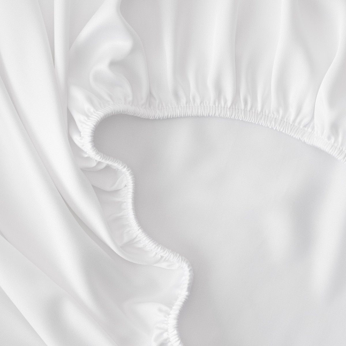 100% Organic Bamboo Bedsheet Set (4 Piece) (Cloud / White) 400TC - EarthLoom