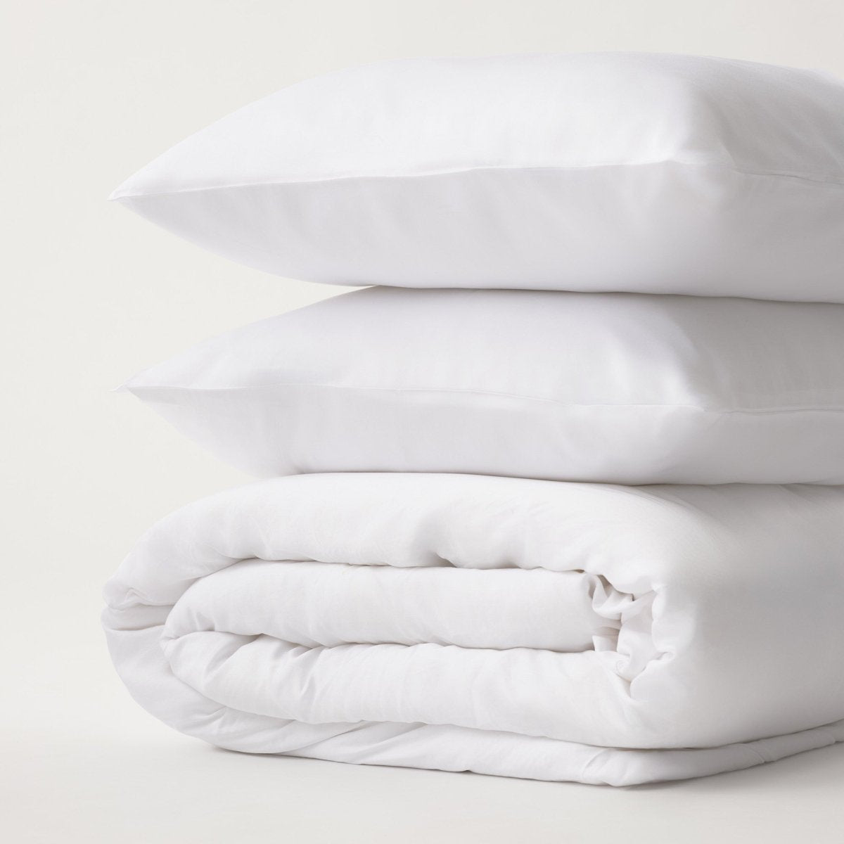 100% Organic Bamboo Duvet Cover Sets (3 Piece) (Cloud / White) 400TC - EarthLoom