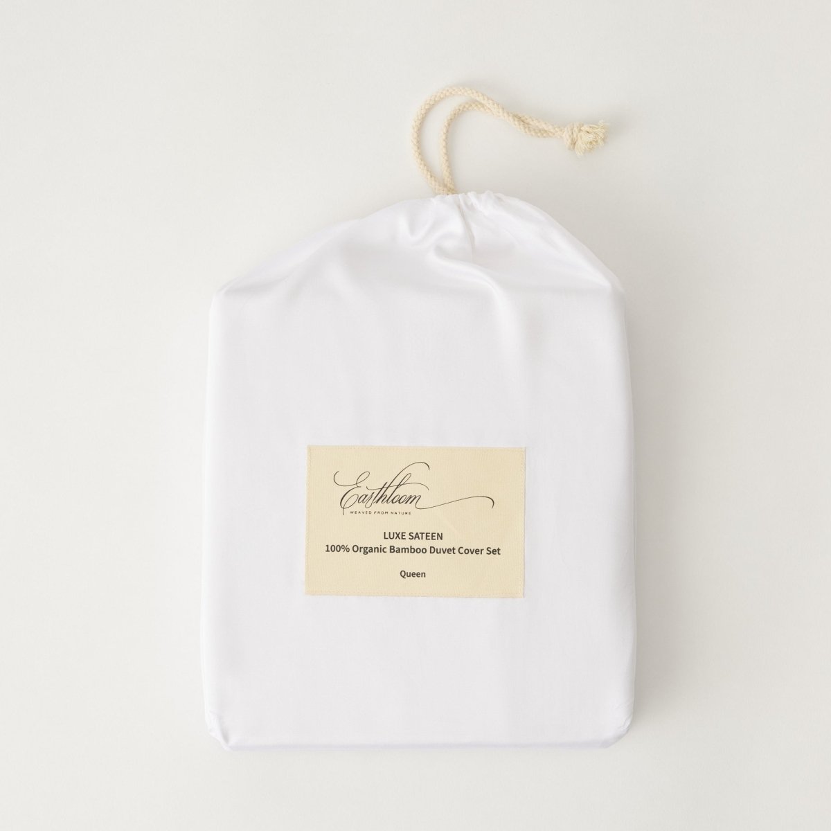 100% Organic Bamboo Duvet Cover Sets (3 Piece) (Cloud / White) 400TC - EarthLoom