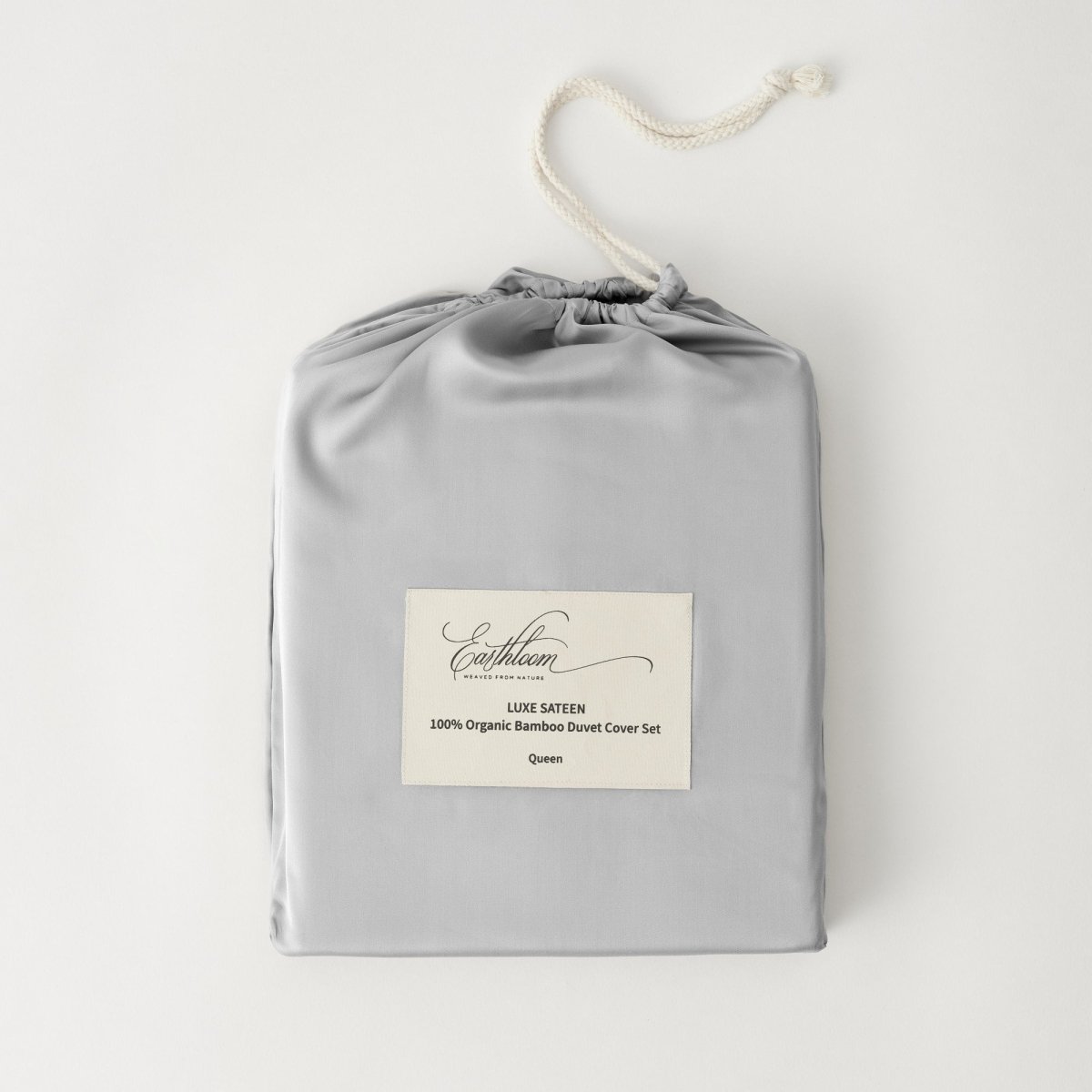 100% Organic Bamboo Duvet Cover Sets (3 Piece) (Fog / Grey) 400TC - EarthLoom