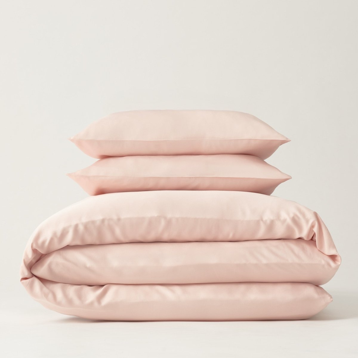 100% Organic Bamboo Duvet Cover Sets (3 Piece) (Rose / Pink) 400TC - EarthLoom