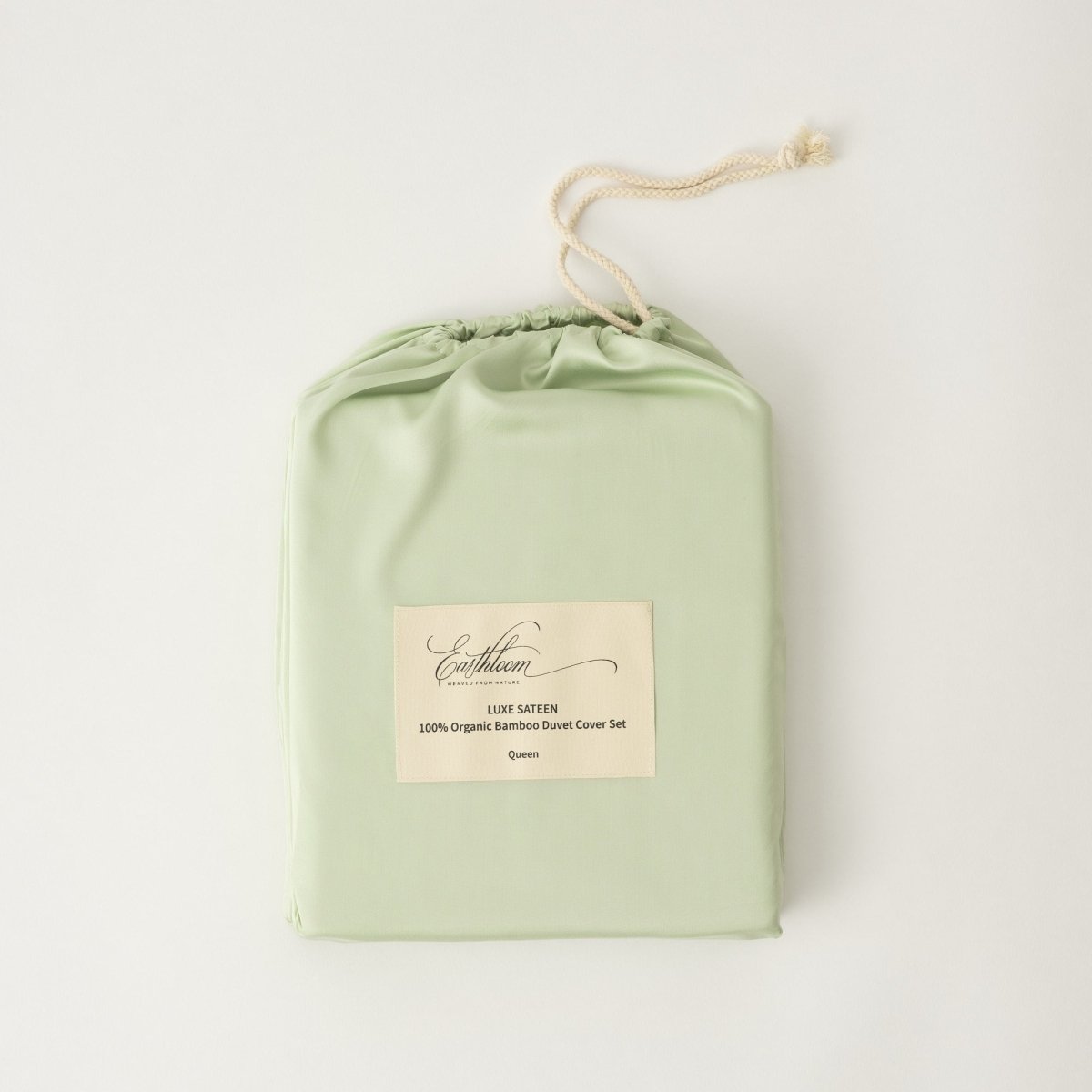 100% Organic Bamboo Duvet Cover Sets (3 Piece) (Sage / Light Green) 400TC - EarthLoom