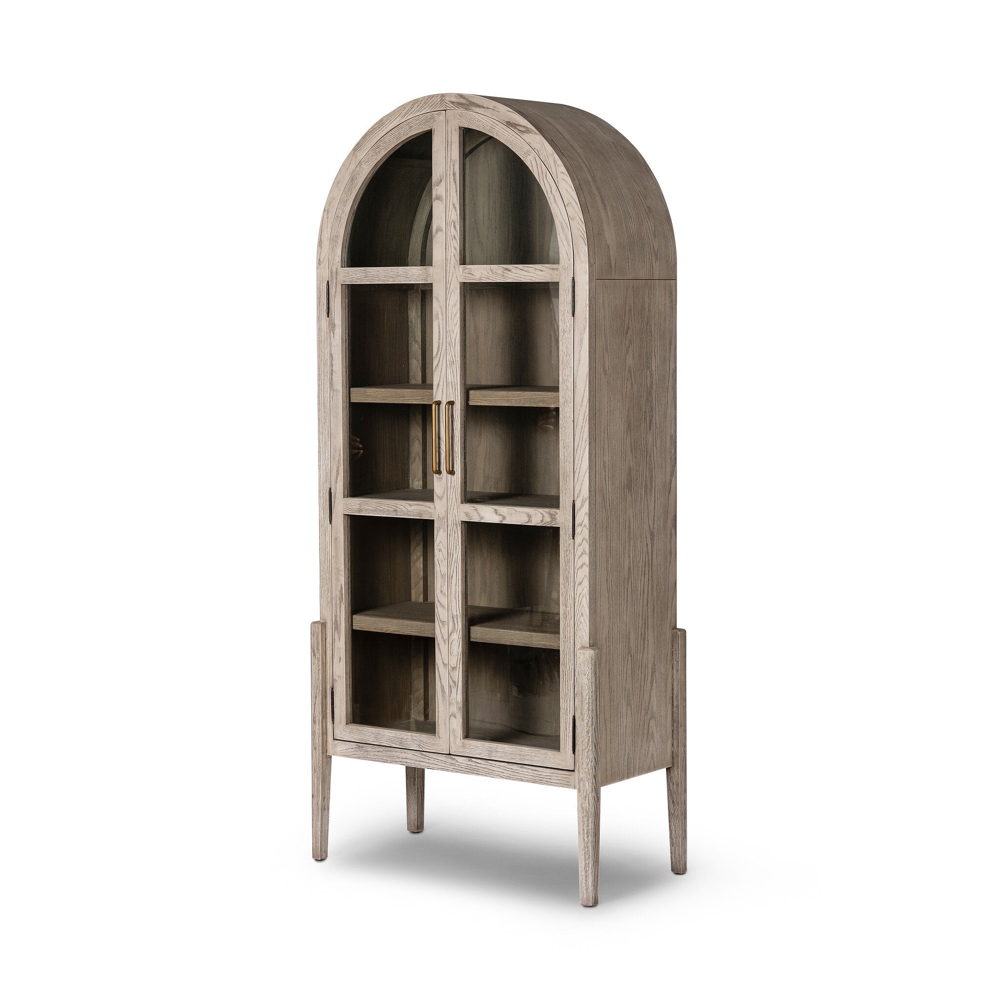 Tolle Cabinet in Warm Natural Oak — arched display cabinet