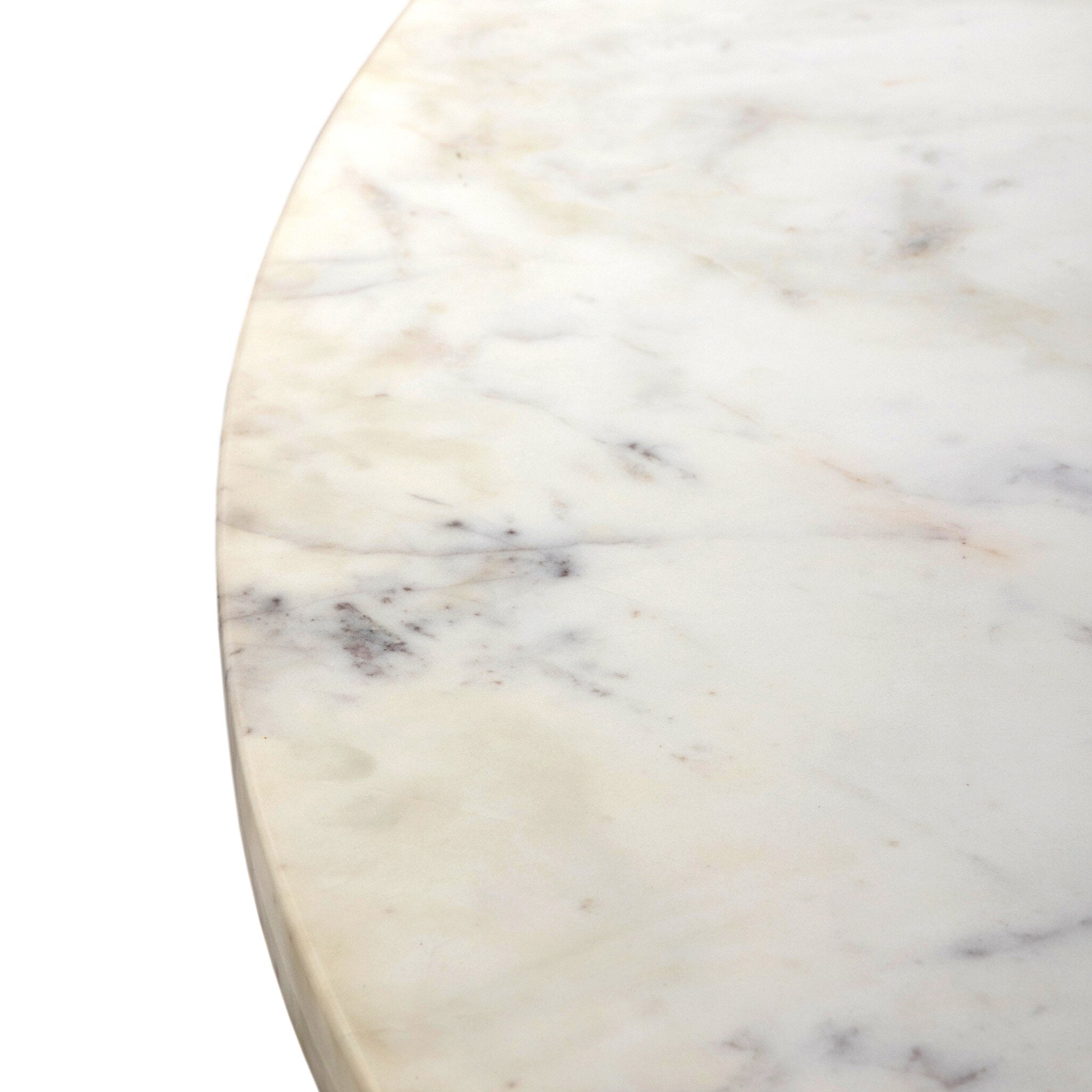 Mariah Round Dining Table 60" — light blonde oak pedestal base detail