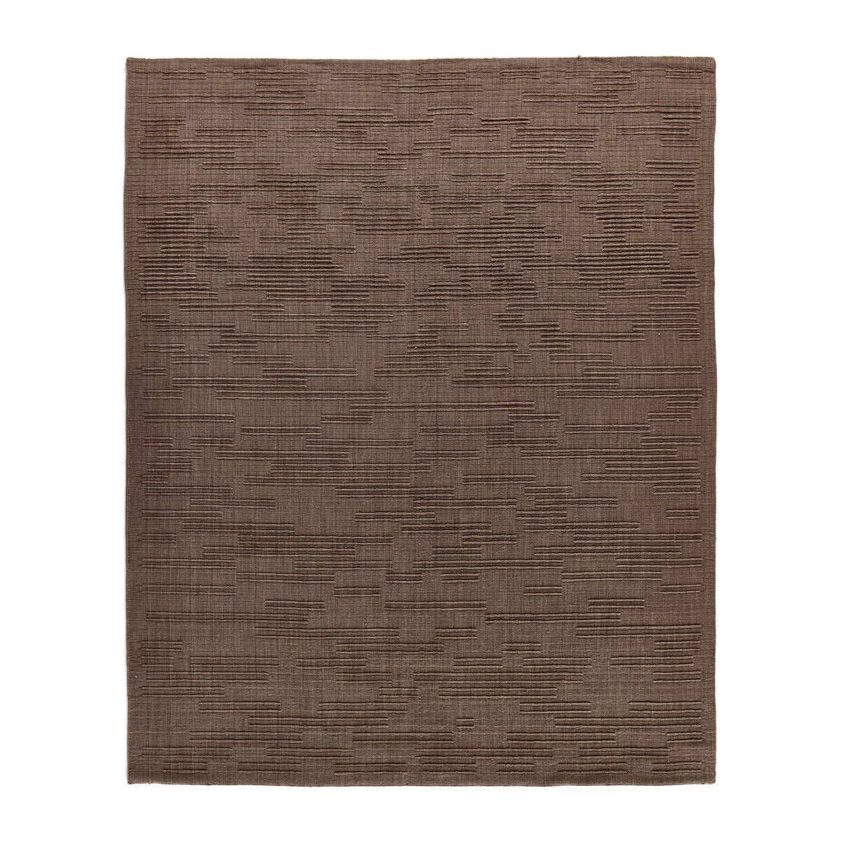 Geist Rug in Akara Taupe styled in a living room