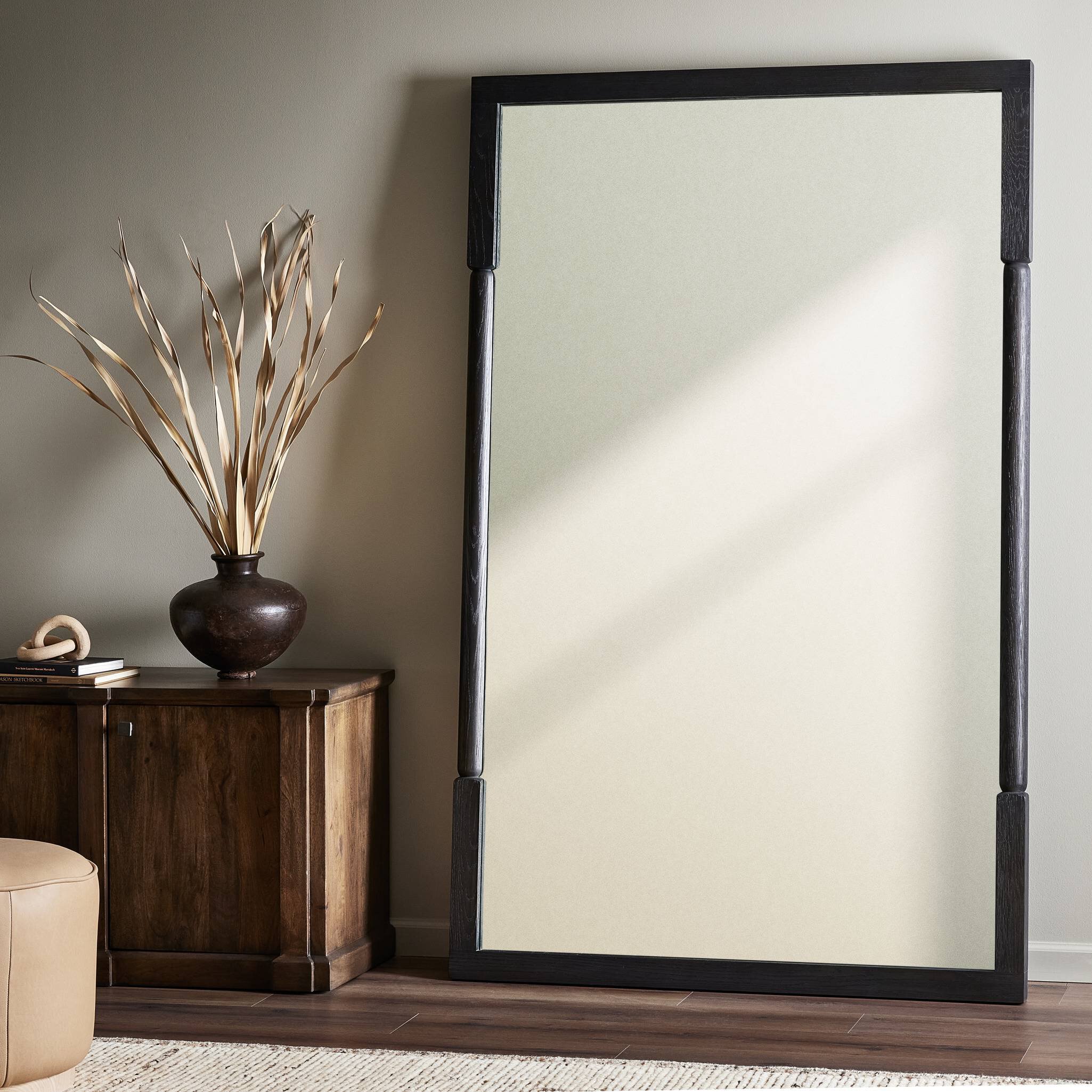Concord Floor Mirror — Charcoal Oak