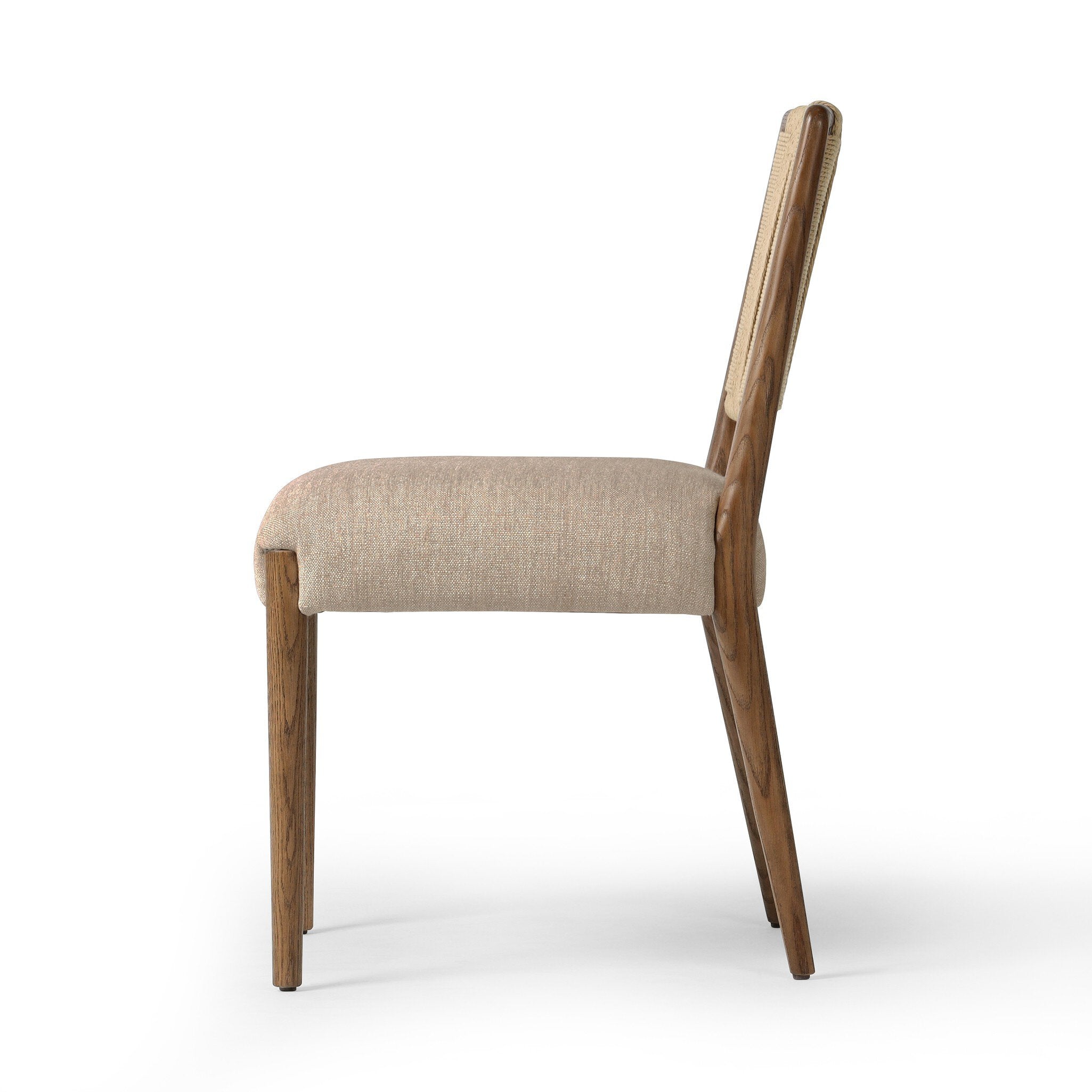 Rothler Dining Chair in Tan Ash with Alcala Wheat seat, side profile