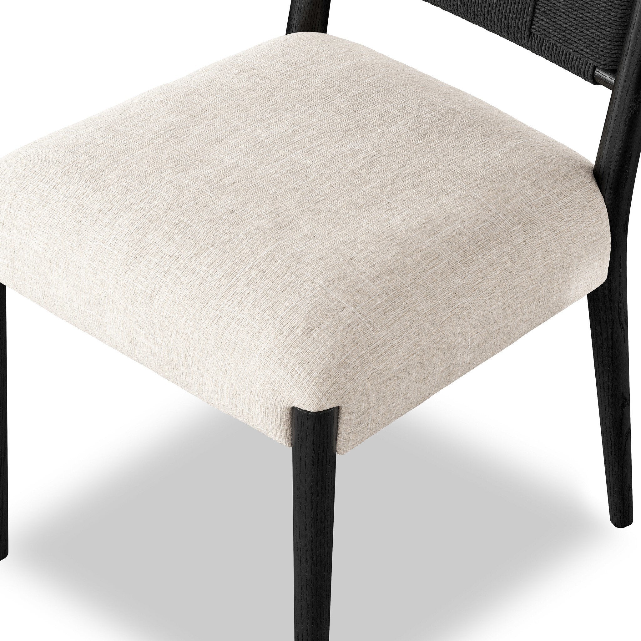 Rothler Dining Chair detail, Essence Natural fabric seat