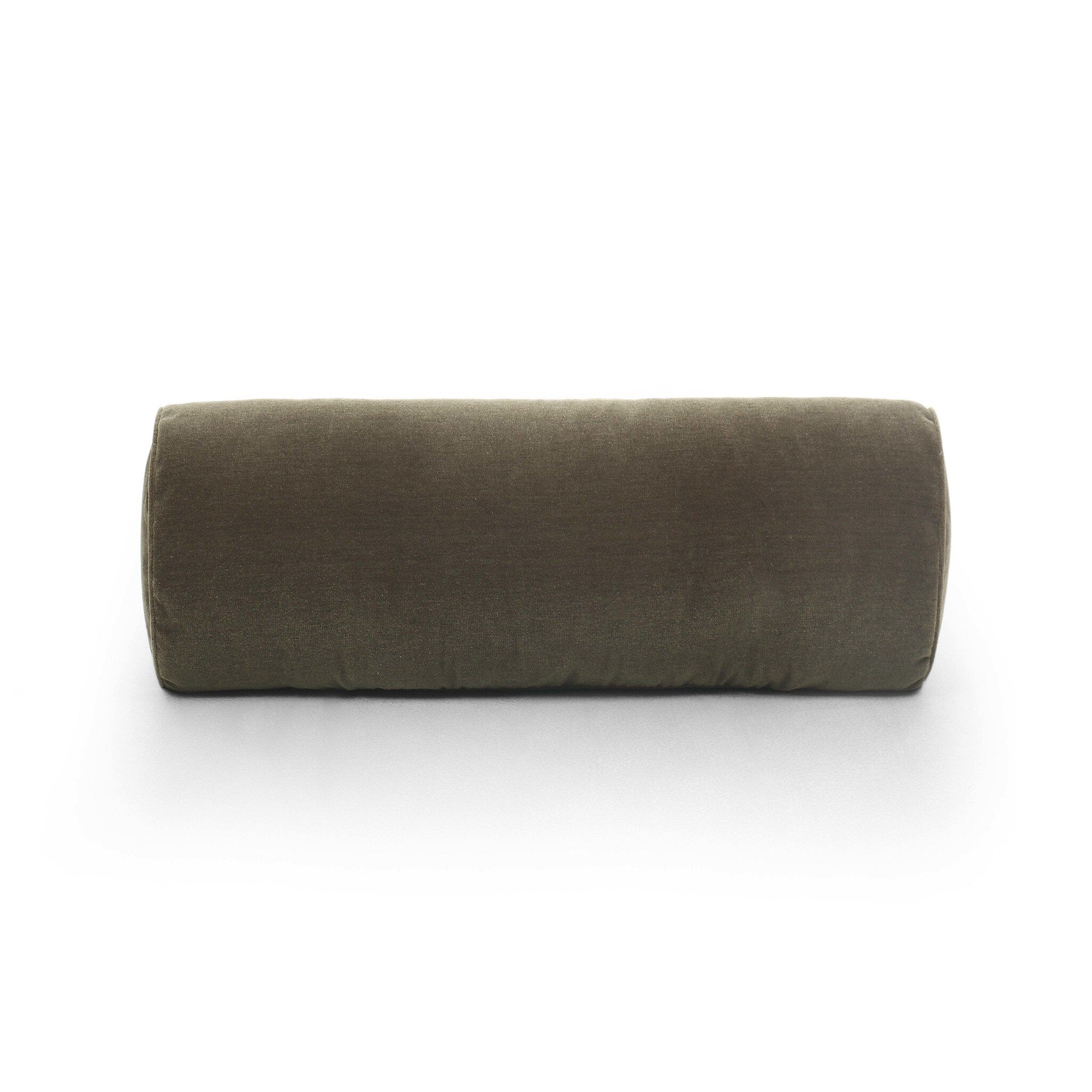 Olive cylindrical pillow