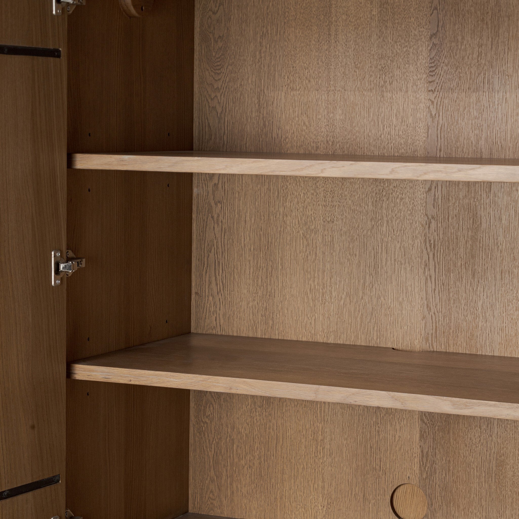 Pika Armoire detail, cornice and upper door edge