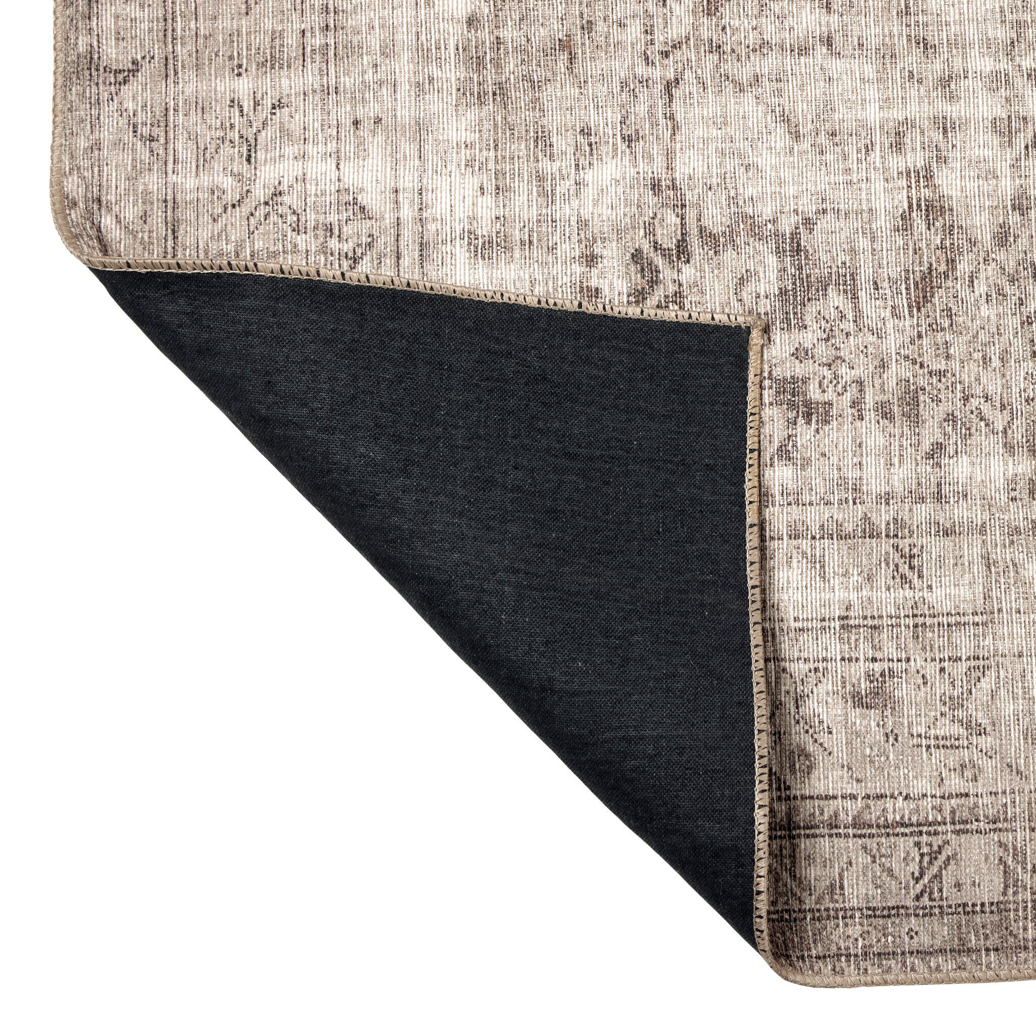Four Hands Nala Rug, Natural Bark colourway — power-loomed, antiqued vintage pattern in warm brown