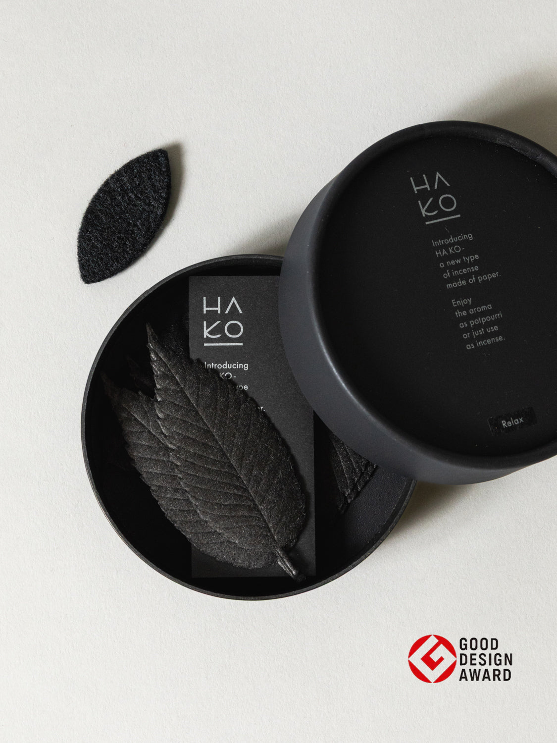 HA KO Paper Incense Black Set of 6 - Good Design Award