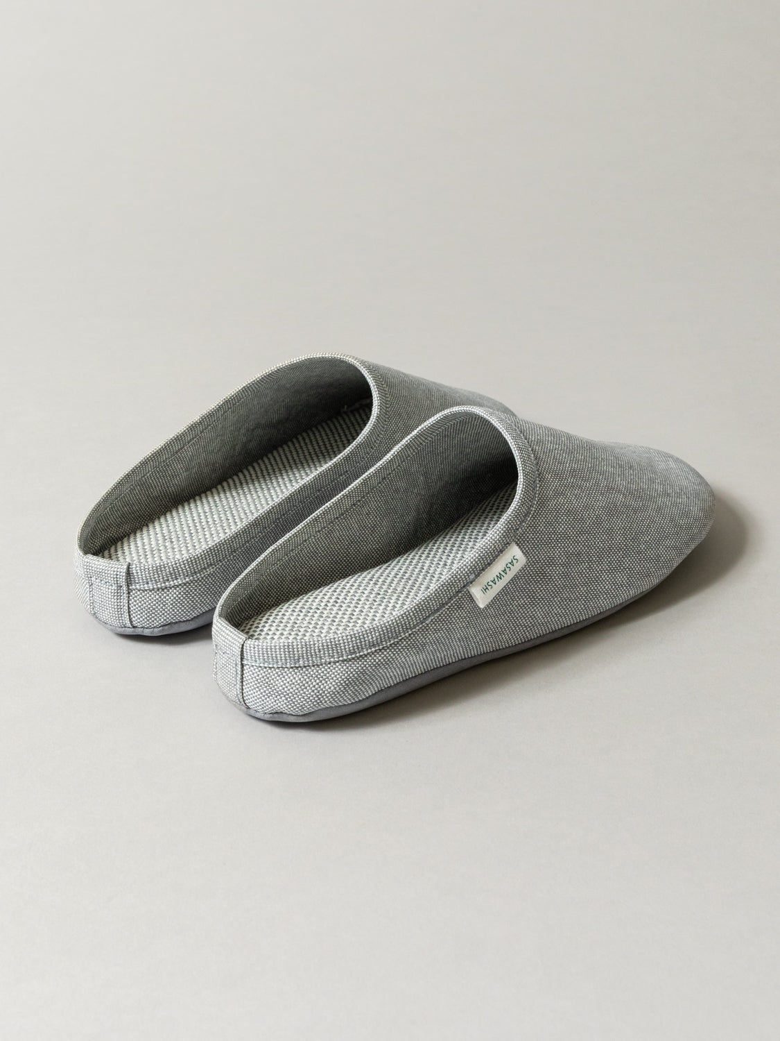 Sasawashi Japanese Room Shoes, Grey - side