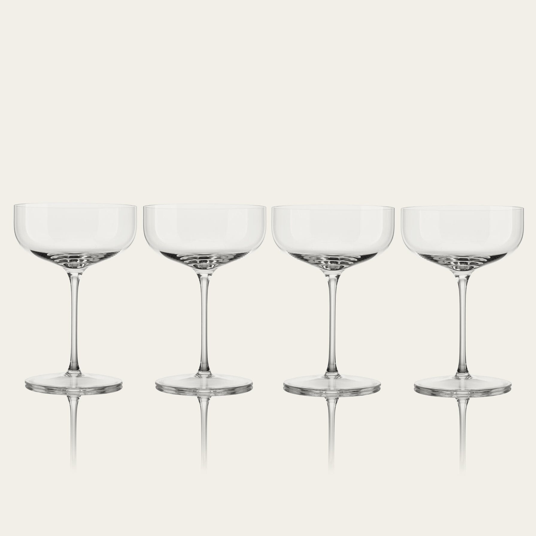 Fable Coupe Glasses Pro set of 4 clear crystal cocktail glasses