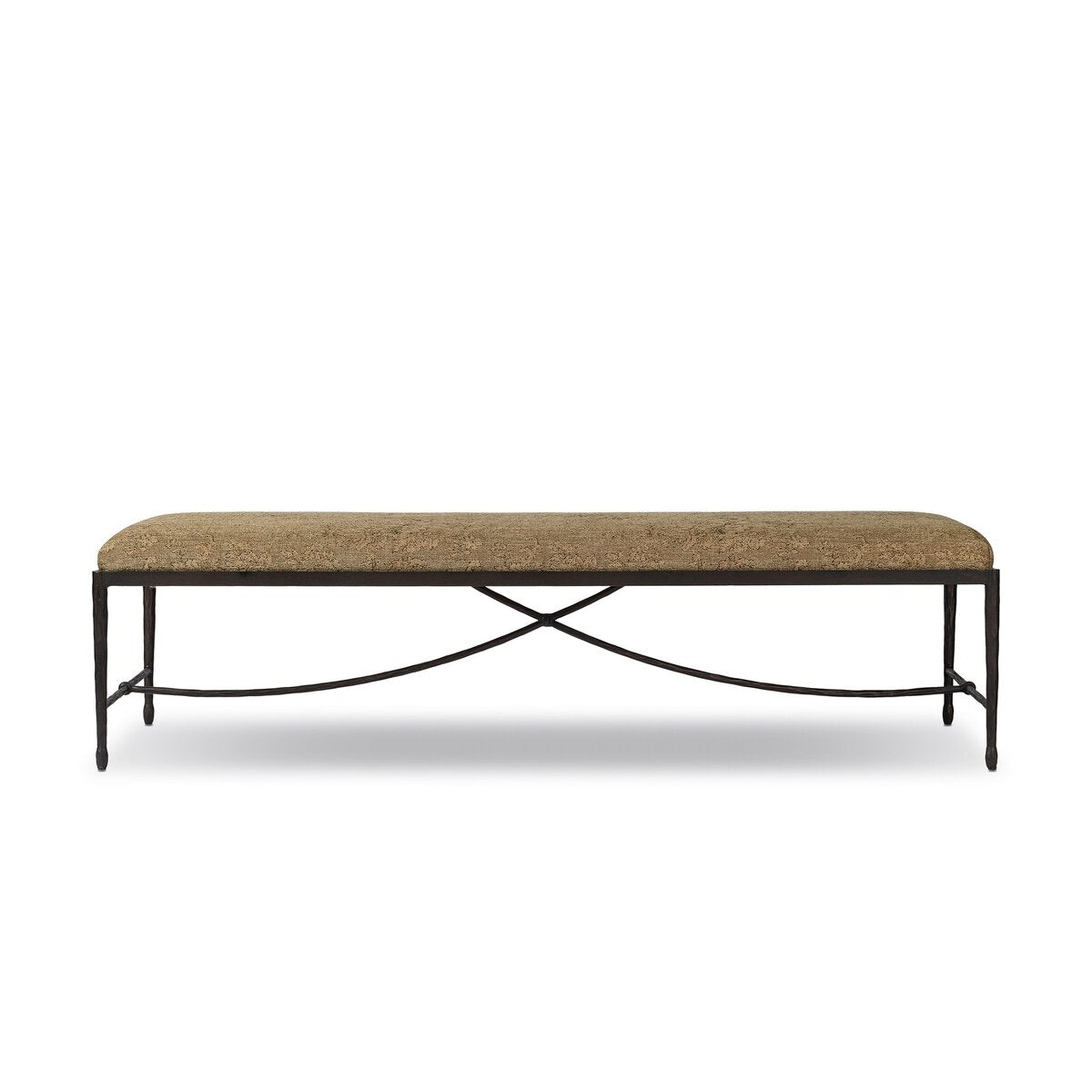 Jade Accent Bench in Fallingbrook Cafe floral linen blend, additional view