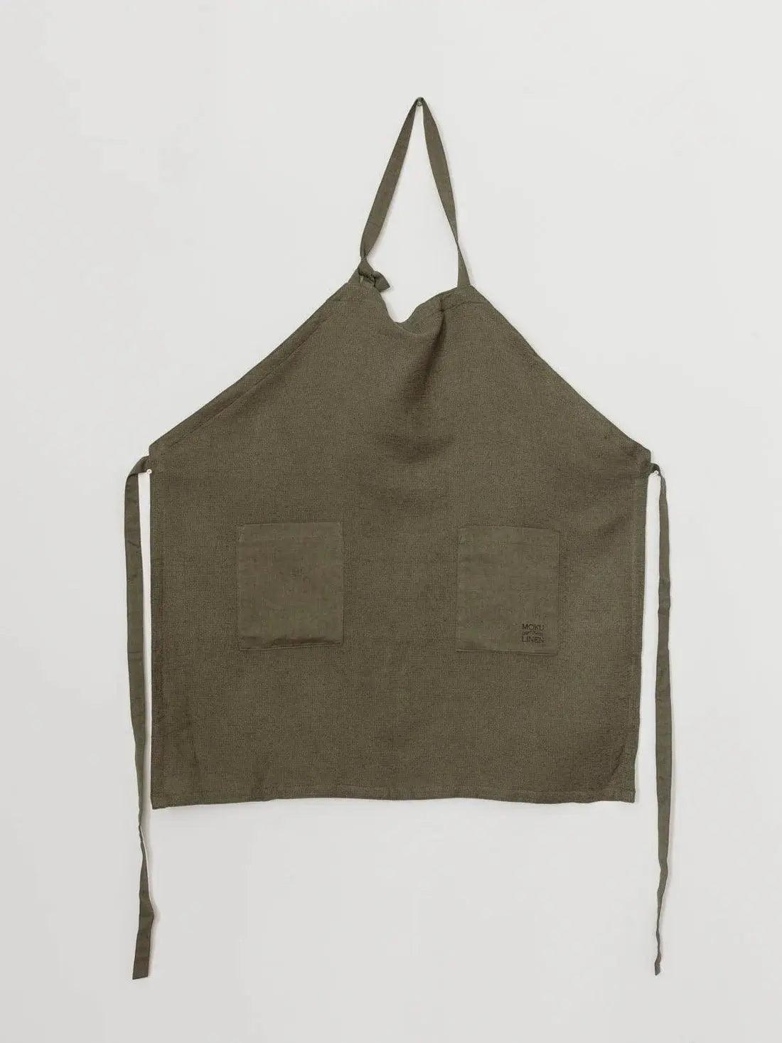 Moku Linen Apron - EarthLoom