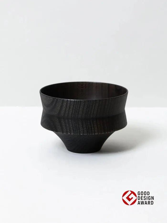 Tsumugi Wooden Bowl - Kine, Black - EarthLoom