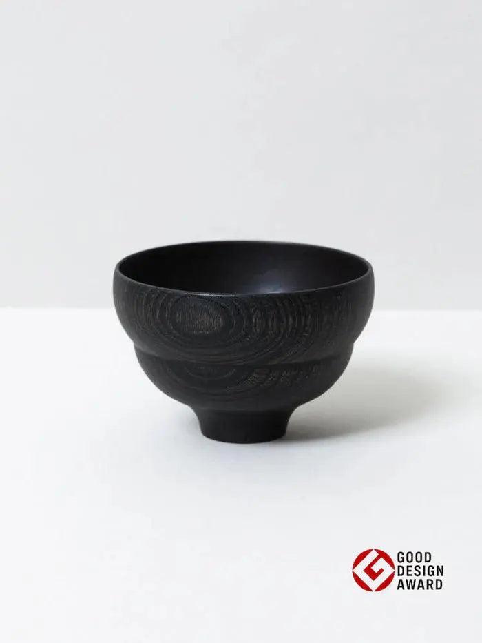 Tsumugi Wooden Bowl - Mokko, Black - EarthLoom