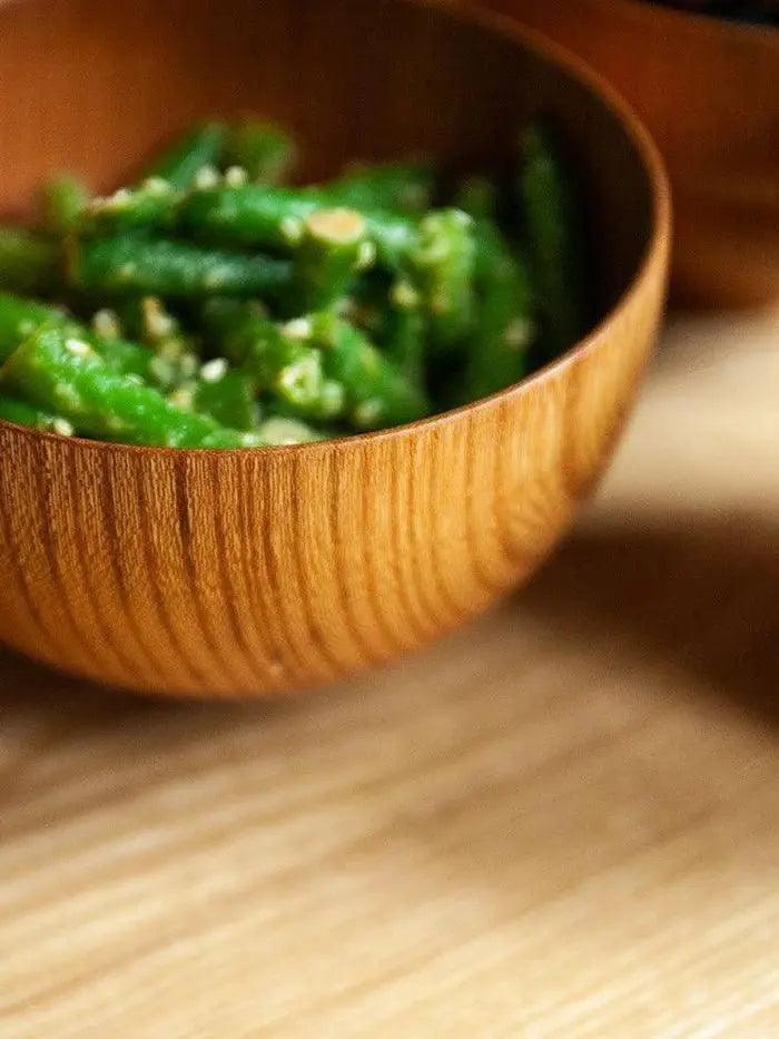 Tsumugi Wooden Bowl - Sensai, Black - EarthLoom