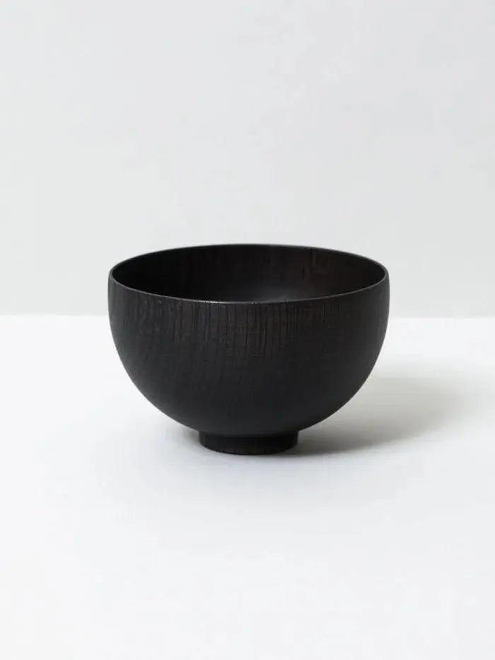 Tsumugi Wooden Bowl - Sensai, Black - EarthLoom