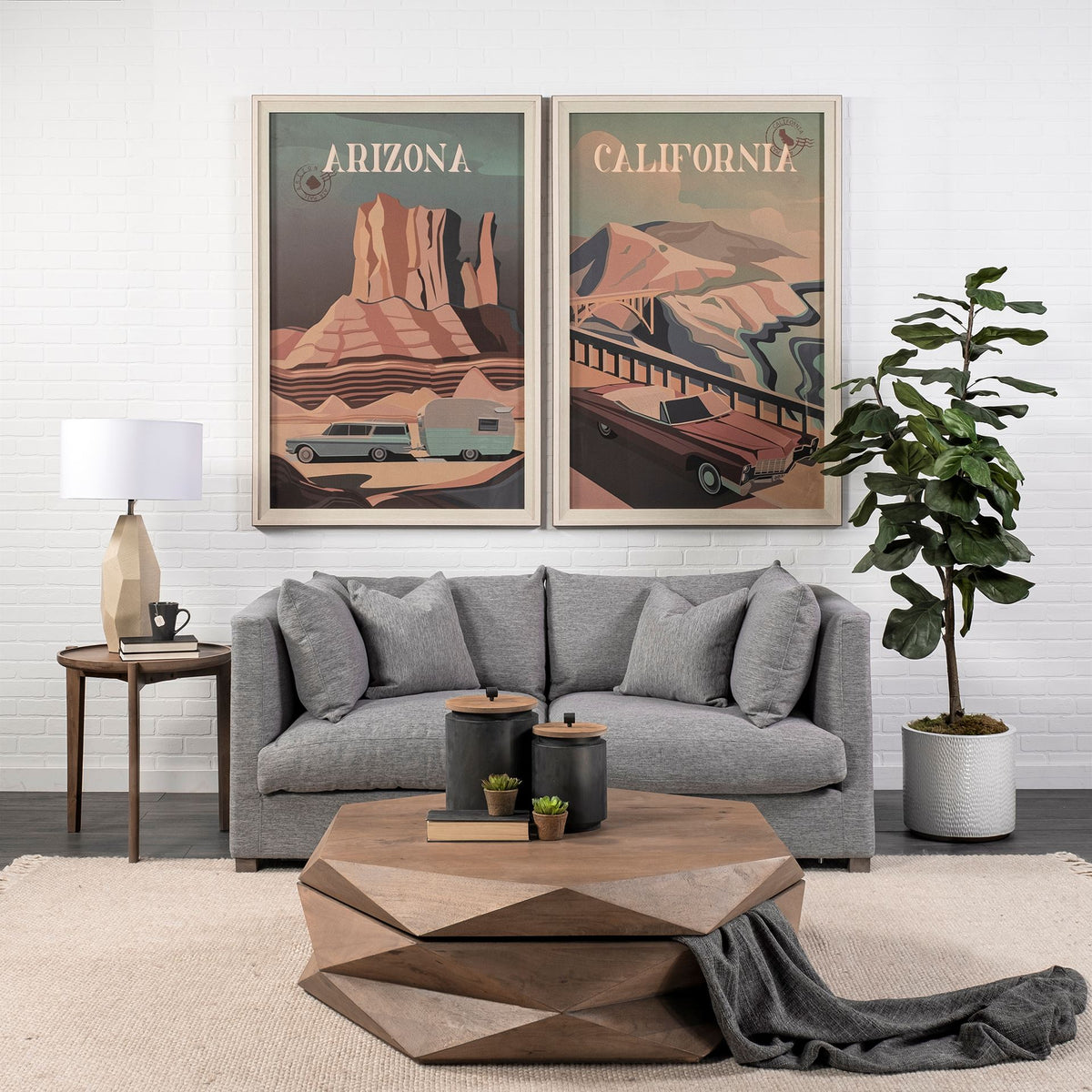 Arreto 48" Hexagonal Storage Coffee Table
