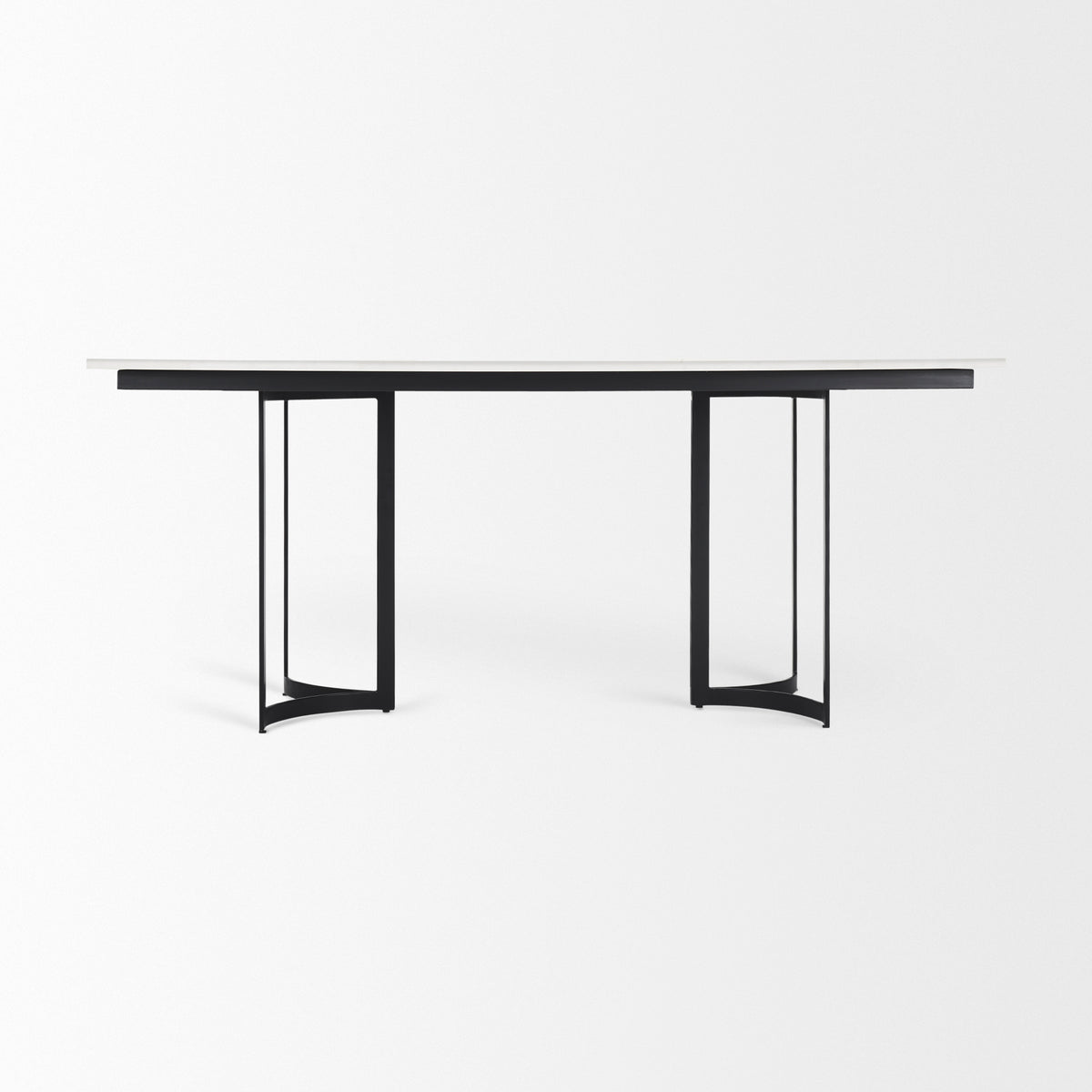 Tanner dining table, end view