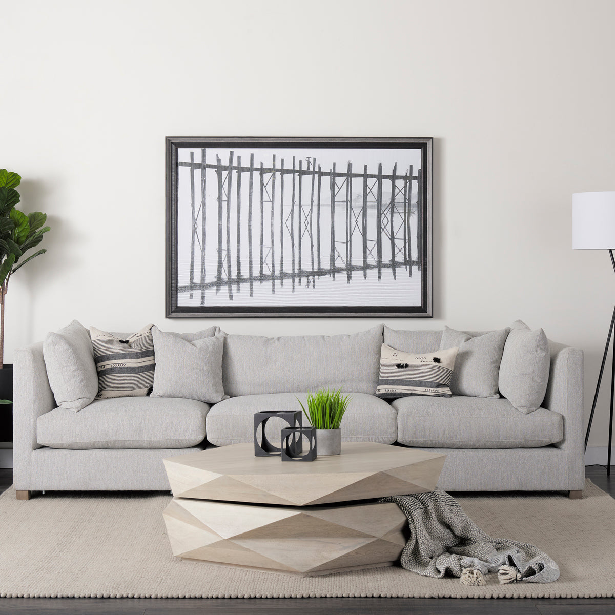 Arreto 48" Hexagonal Storage Coffee Table