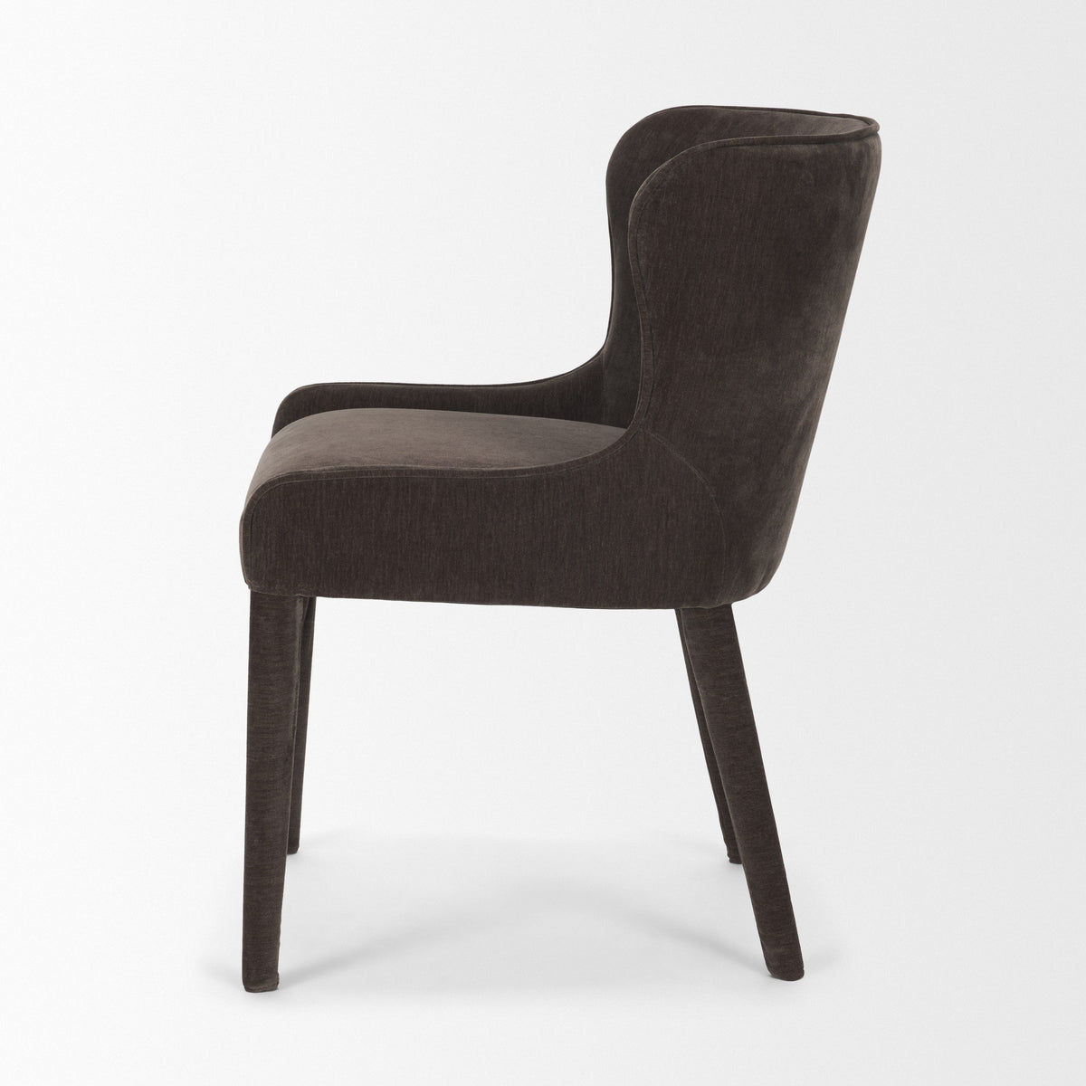 Nolan charcoal chenille, side view