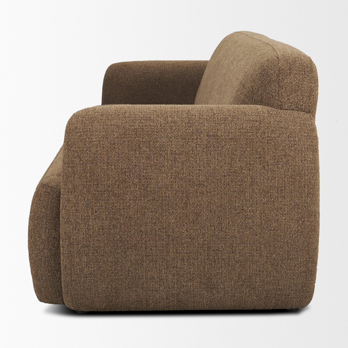 Saga sofa brown, side view