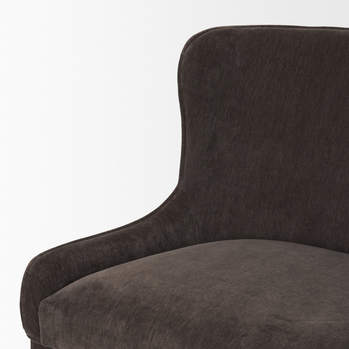 Nolan charcoal chenille, seat detail