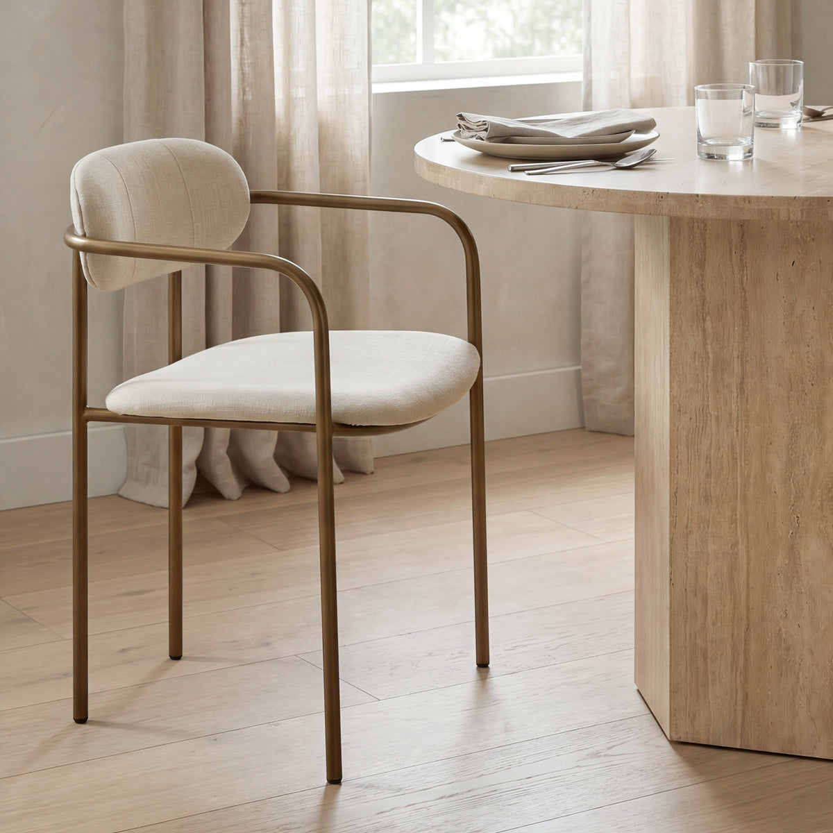 Parker Curved Back Dining Armchair