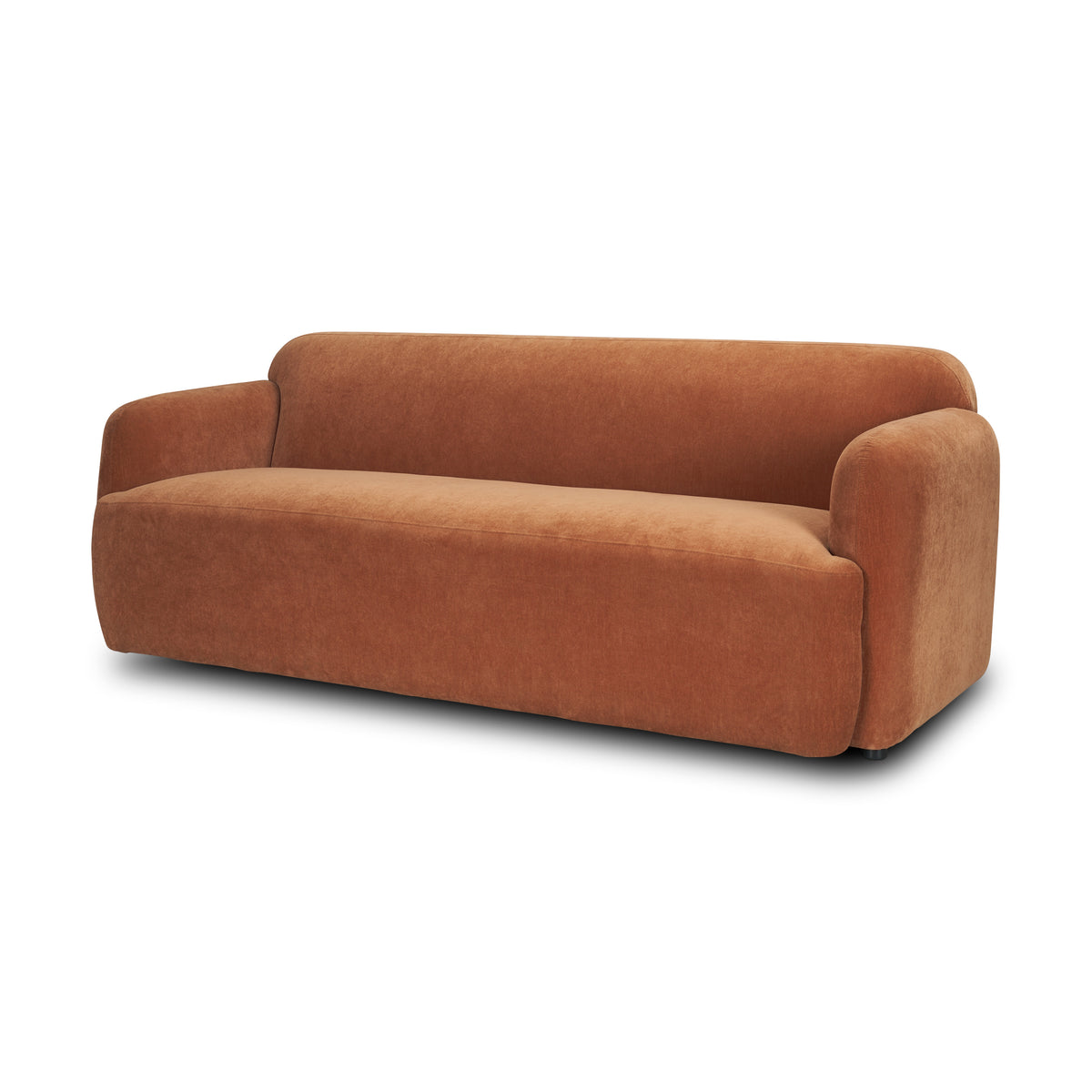 Saga 3-seater sofa in stonewashed rust chenille