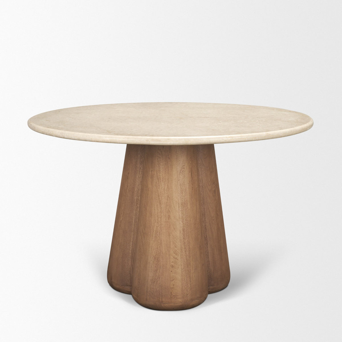 Marilyn Botticino dining table, side view