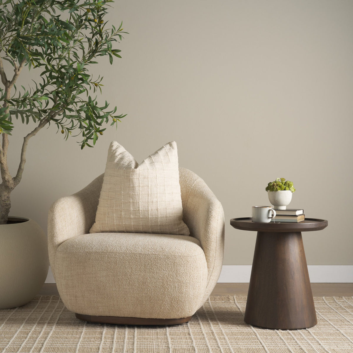 Hudson Upholstered Swivel Chair