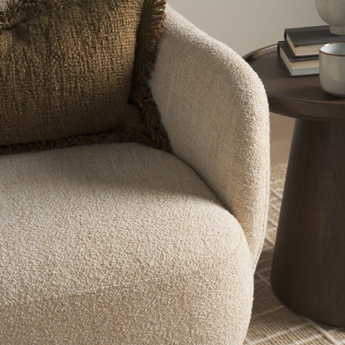 Hudson Upholstered Swivel Chair