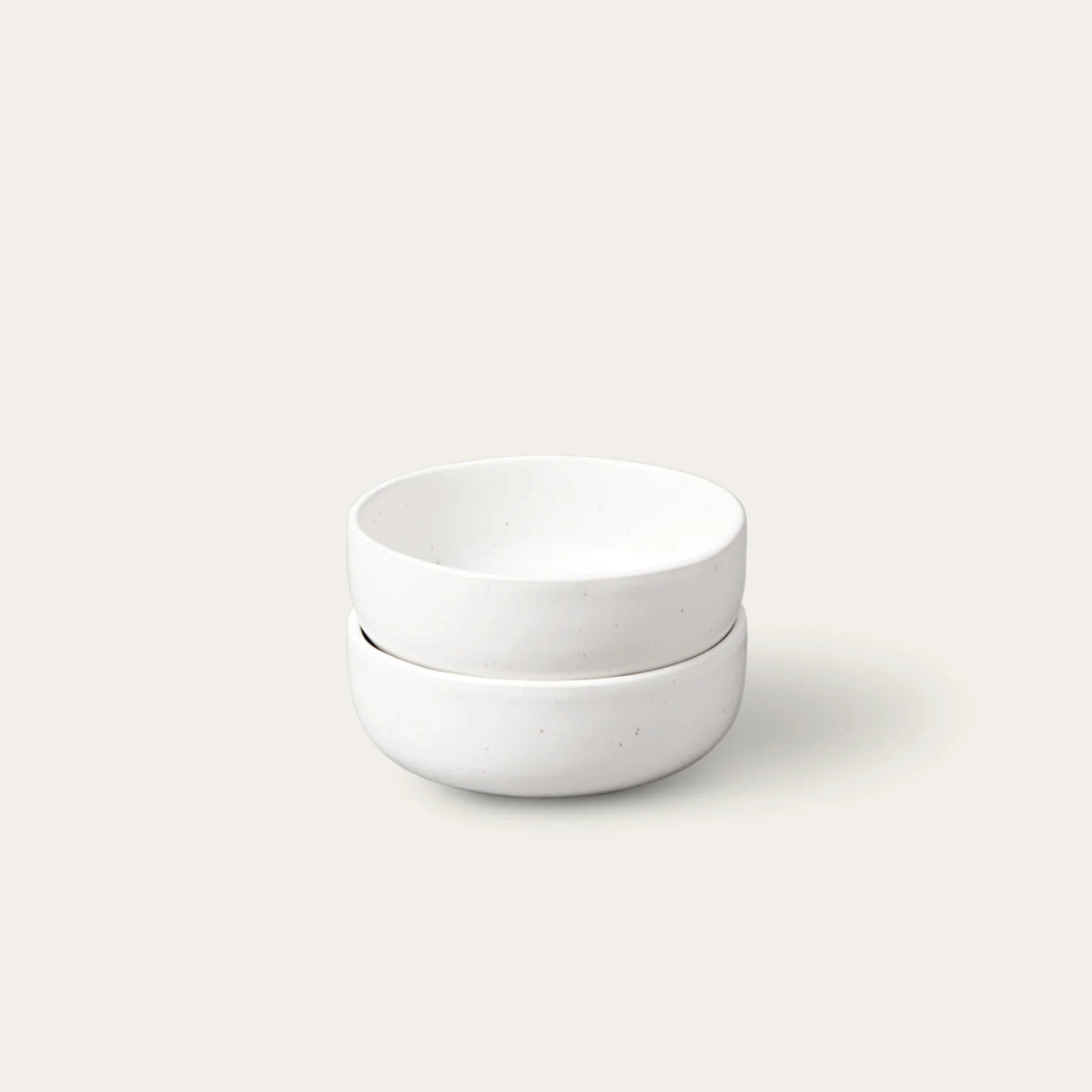 Fable Cereal Bowls Set of 4 in Speckled White stoneware