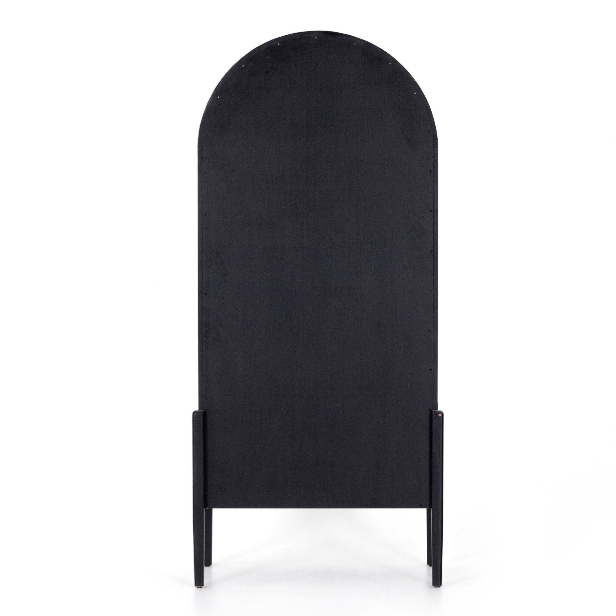 Tolle Cabinet in Drifted Matte Black with Drifted Oak interior — back view