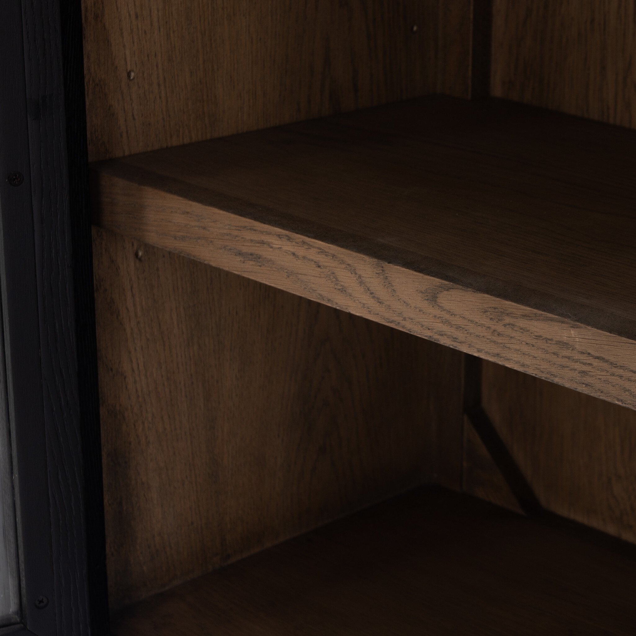 Tolle Cabinet in Drifted Matte Black — brass hardware detail
