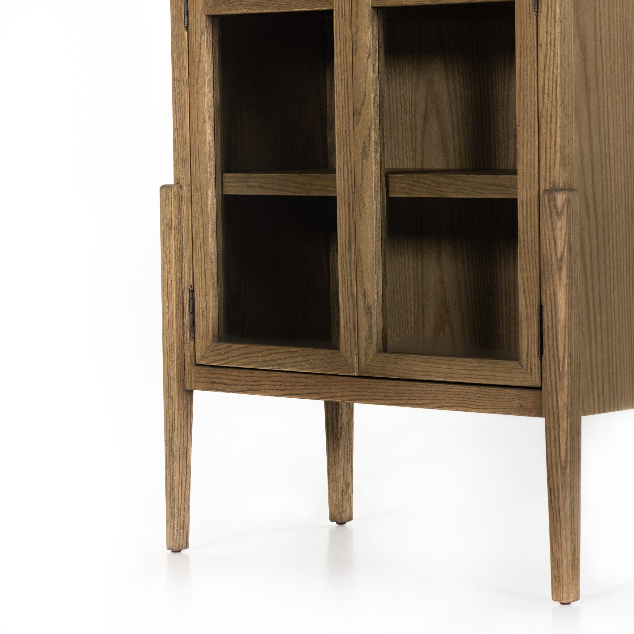 Tolle Cabinet in Drifted Oak — base and leg detail