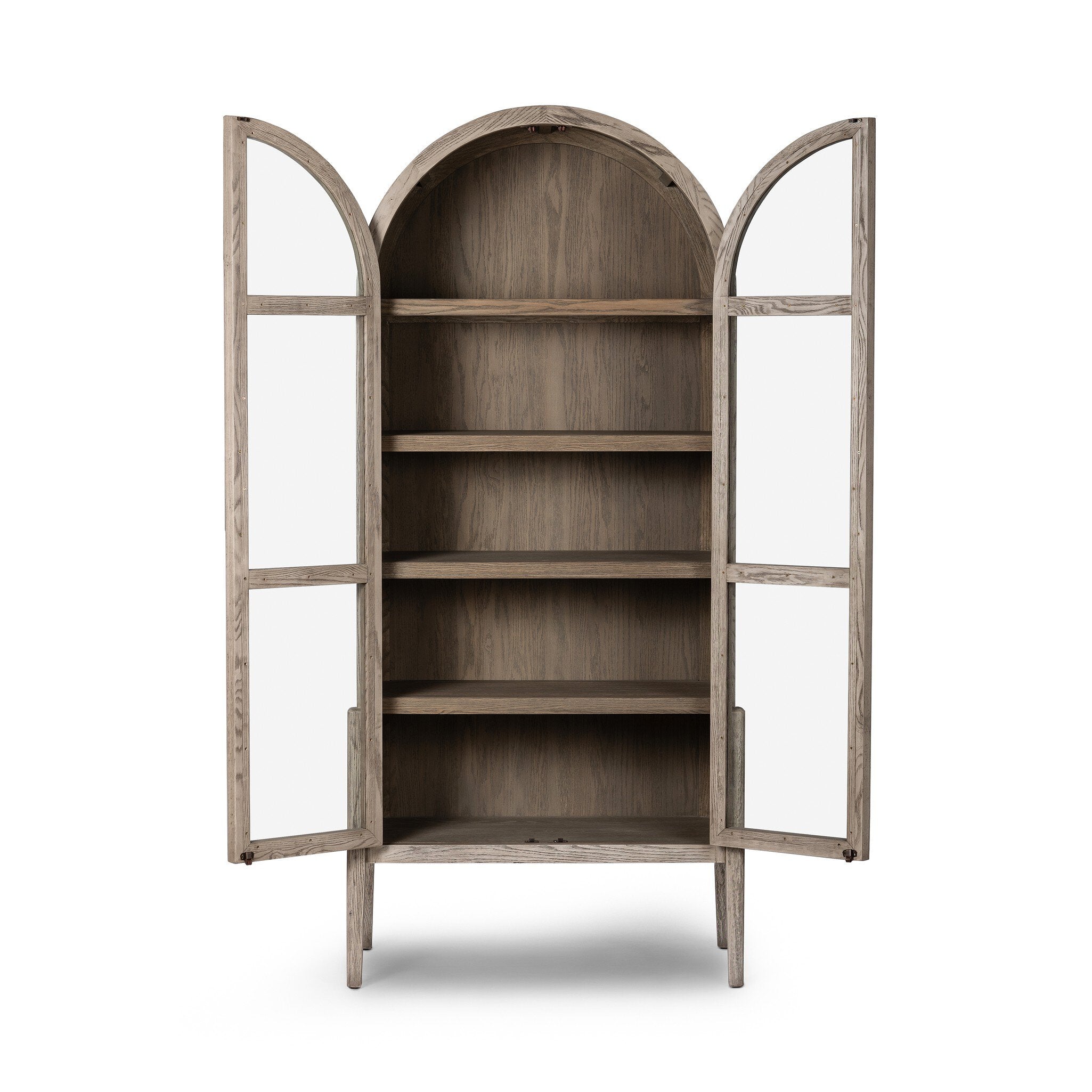 Tolle Cabinet in Warm Natural Oak — open doors and interior