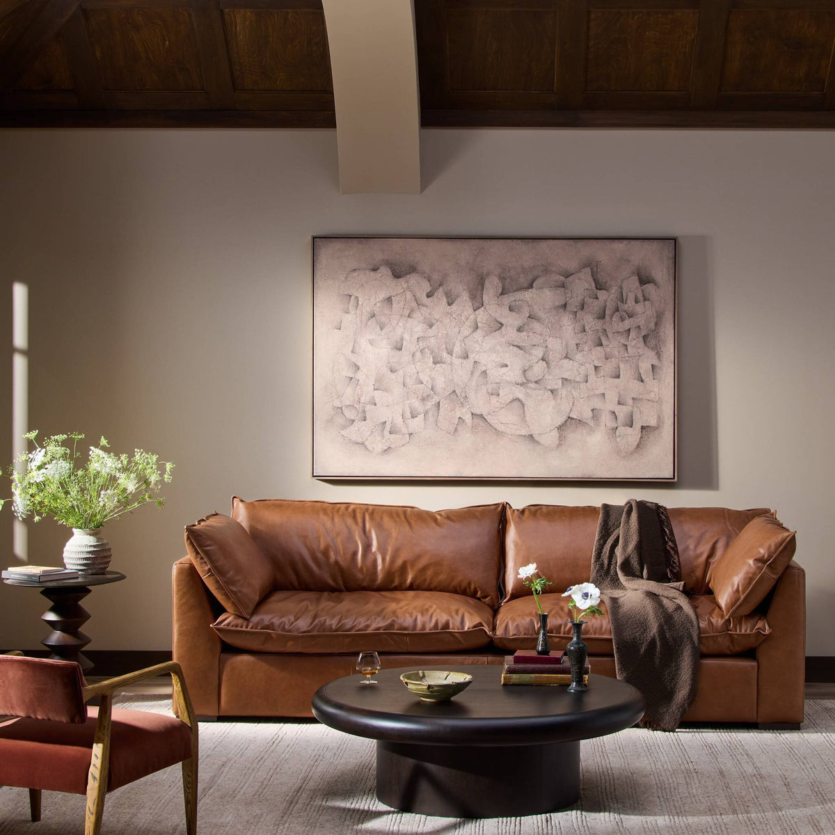 Kosa Sofa 108" — Sonoma Chestnut